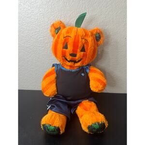 Build-A-Bear Halloween Jack-O-Lantern Orange Pumpkin Plush 17” Retired 2016 BAB